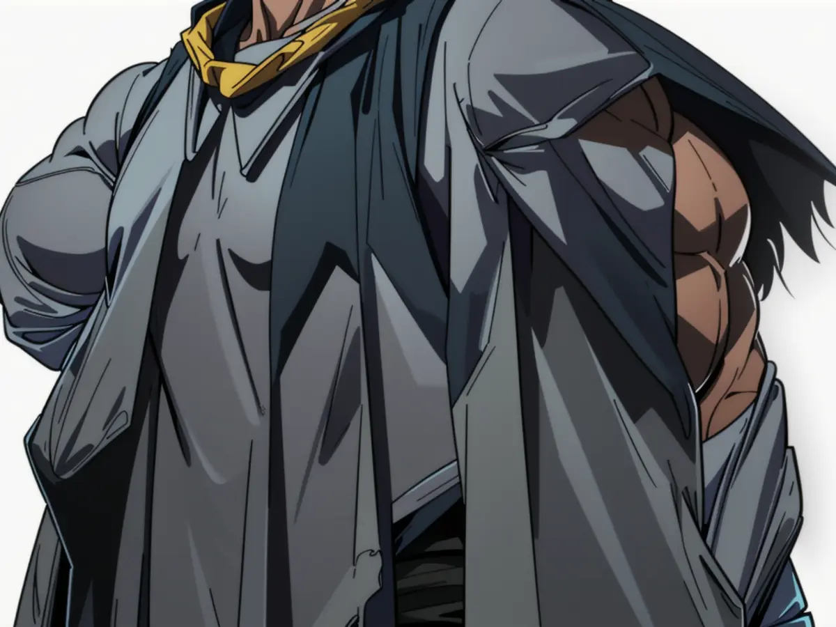 A gray poncho has been highlighted. A gray poncho as described.