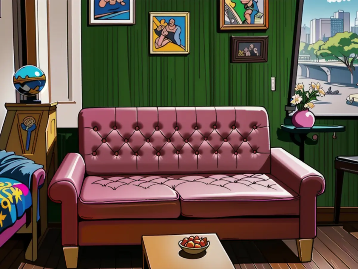 Compact pink velvet loveseat situated in the living area Cozy Pink Tufted Loveseat Furnishing the Living Area