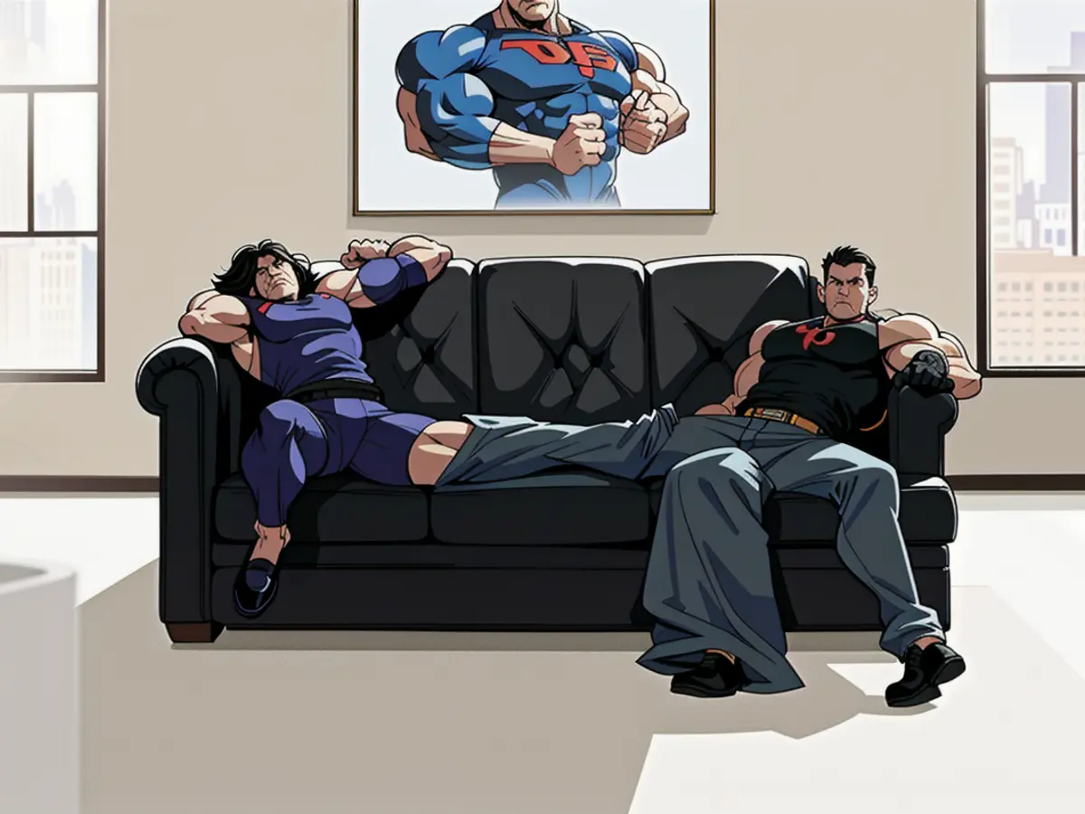 Dark L-shaped couch featuring plush cushions Black, L-shaped couch adorned with cushions