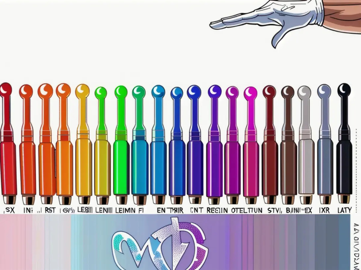 Collection of glitter gel pens available in multiple hues