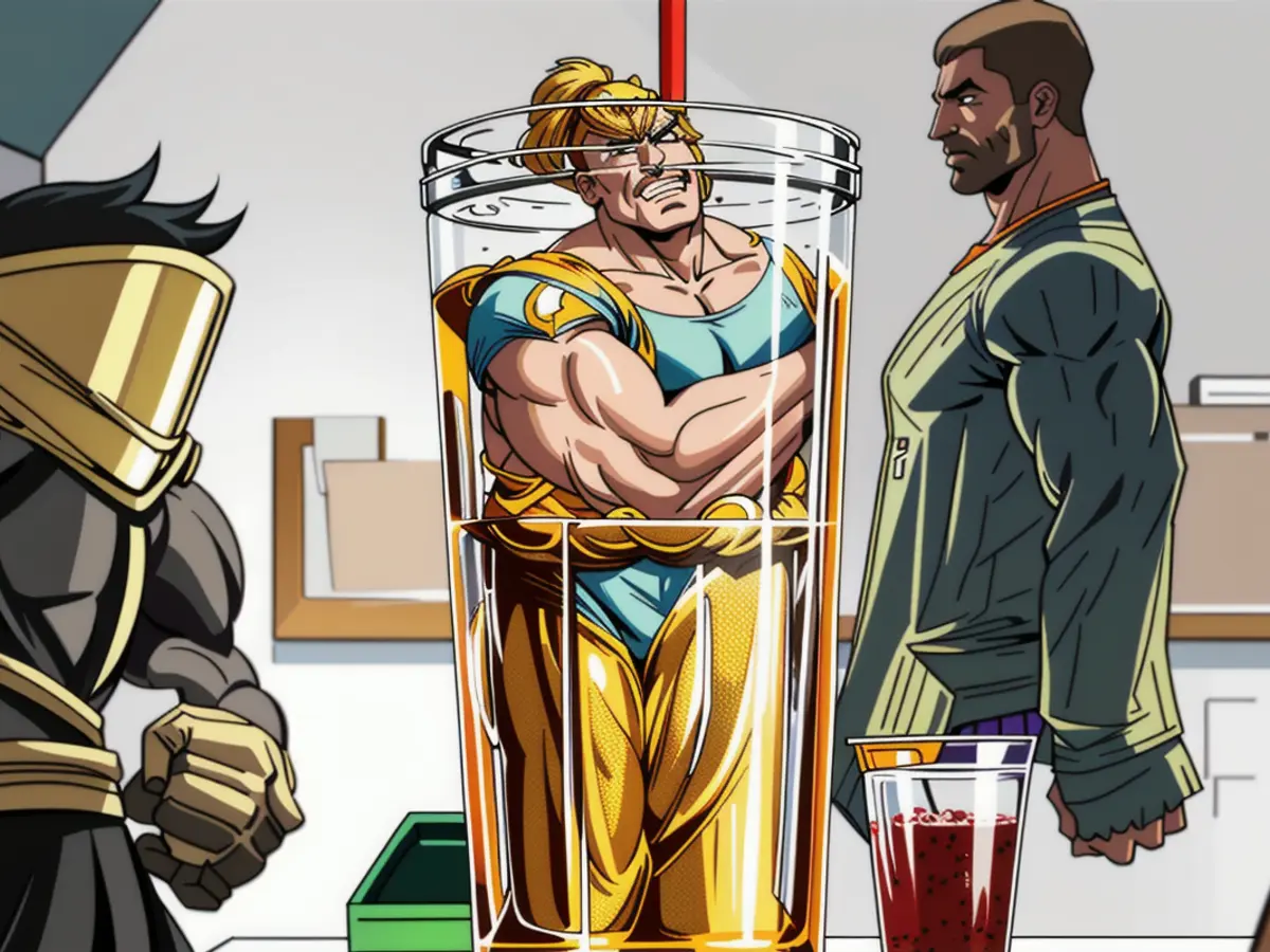 Reusable gold-textured tumbler equipped with a straw