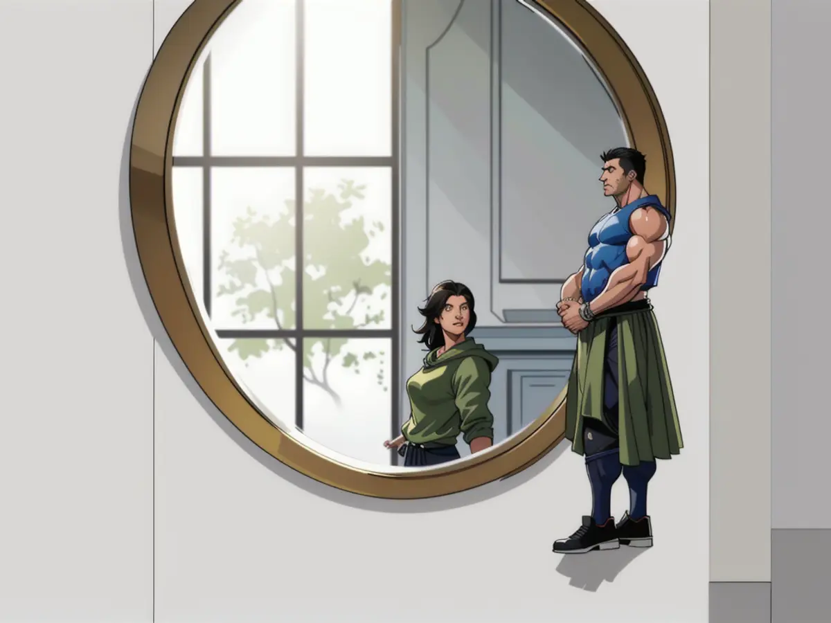 Wall-mounted reflective item depicting its surroundings Wall-mounted mirror abruptly shatters, causing commotion.