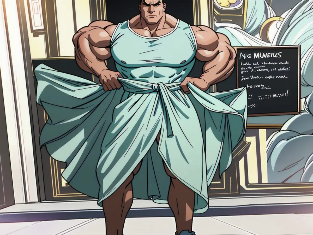 Critic sporting seafoam attire provides an appraisal Critic donning the seafoom gown offers appraisal