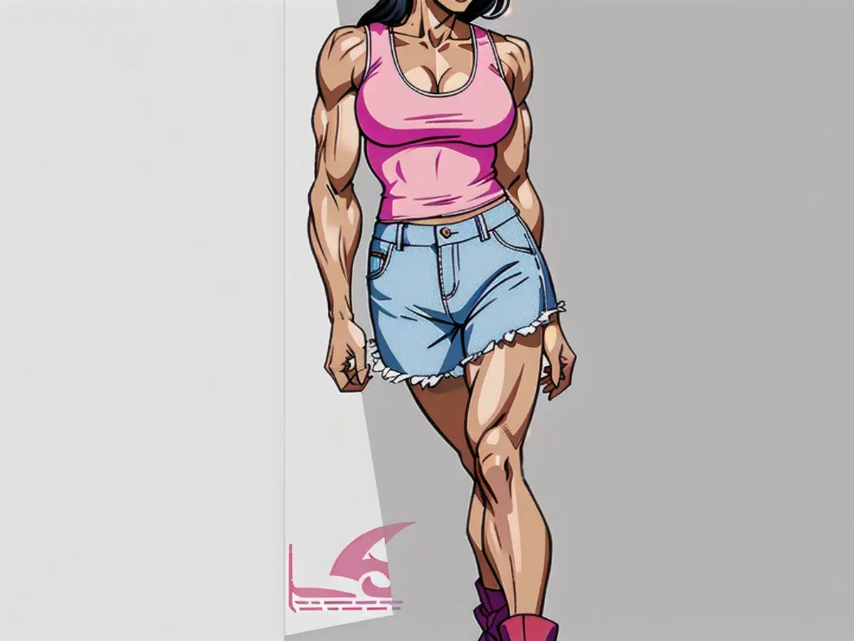 Woman clad in pink tank top attire Woman donning pink tank top in her outfit.