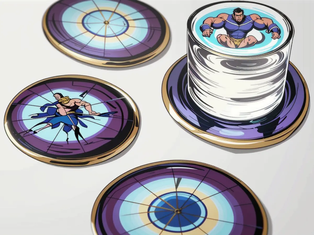 Gold-edged coasters adorned with agate stone Gold-accented Agate coasters adorned with elegant trimmings