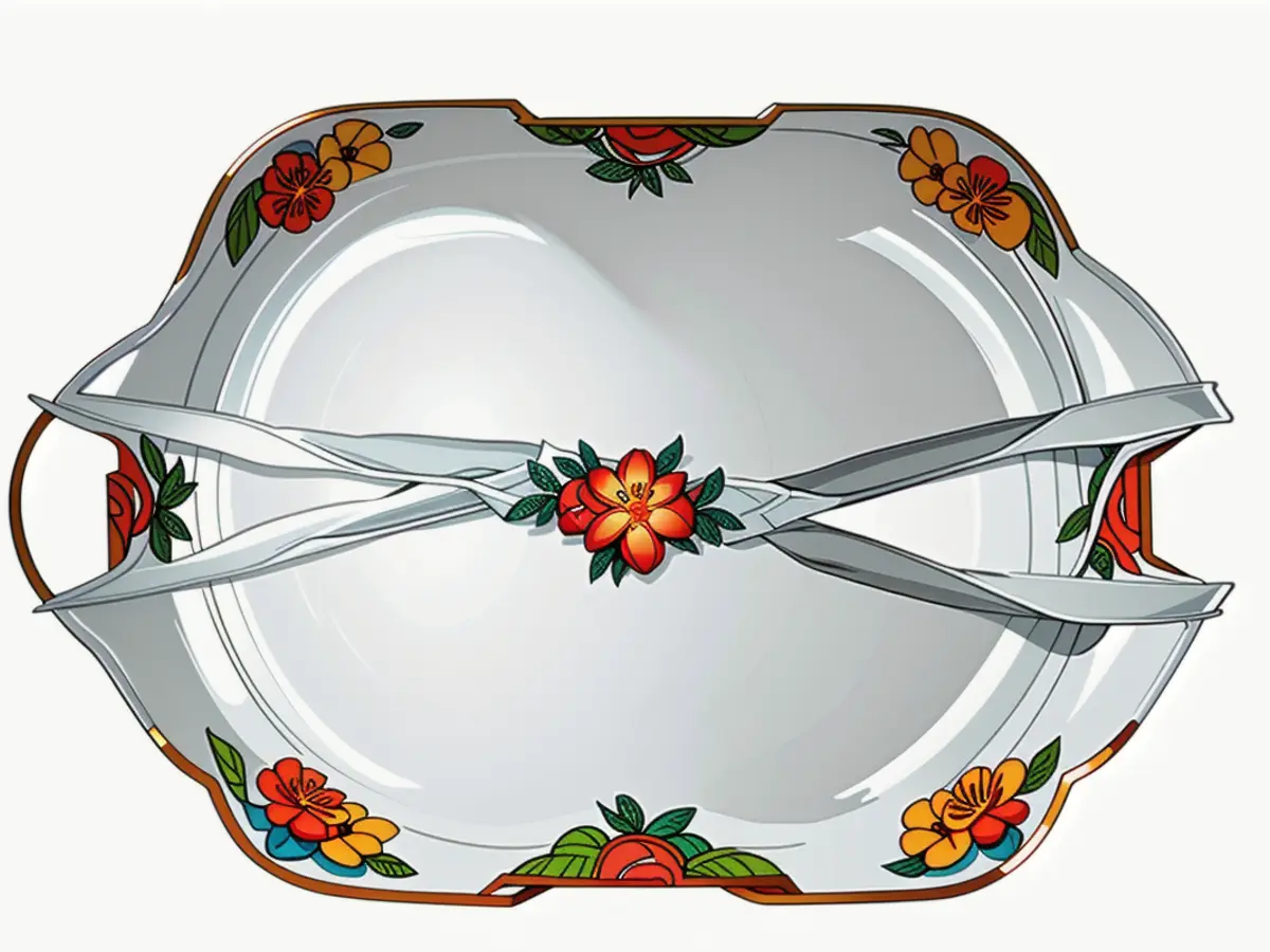 Decorative Tray Showcasing a Red and Orange Flower Design in Chinese Style Red and orange floral China platter under scrutiny