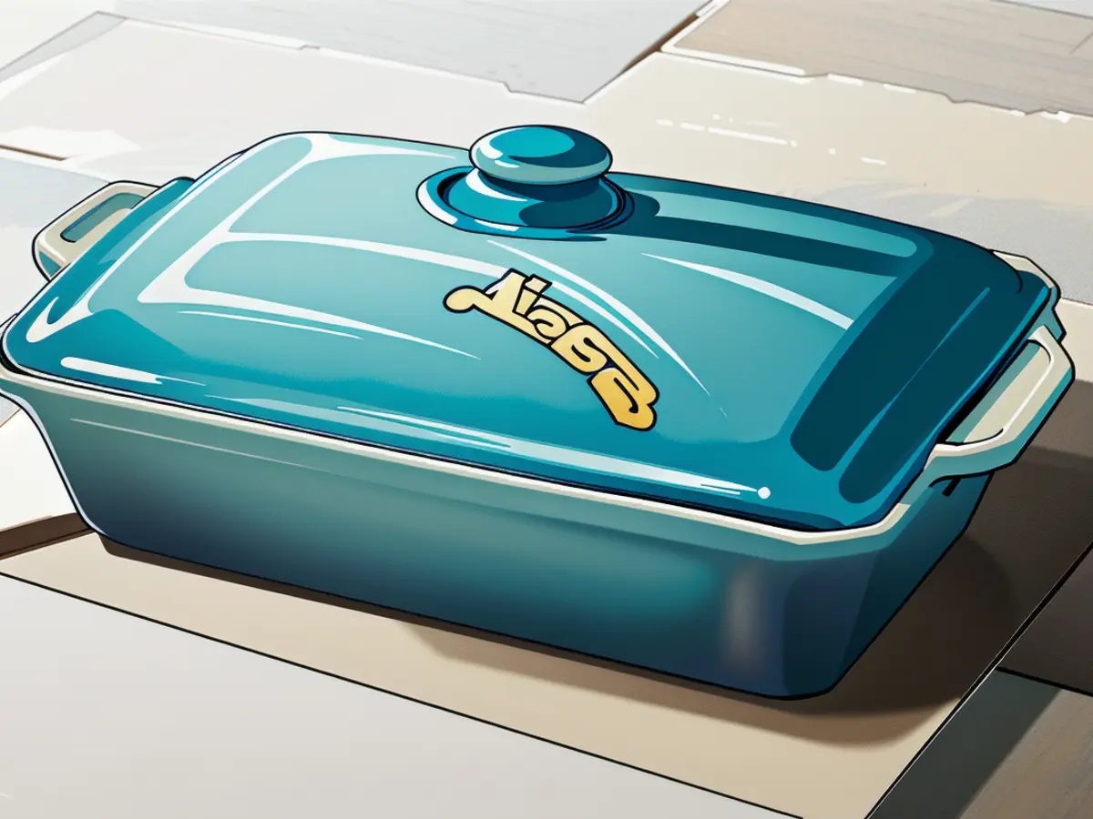 Le Creuset's casserole dish set, complete with a coordinating lid. Le Creuset's casserole dish, complete with a coordinating lid.
