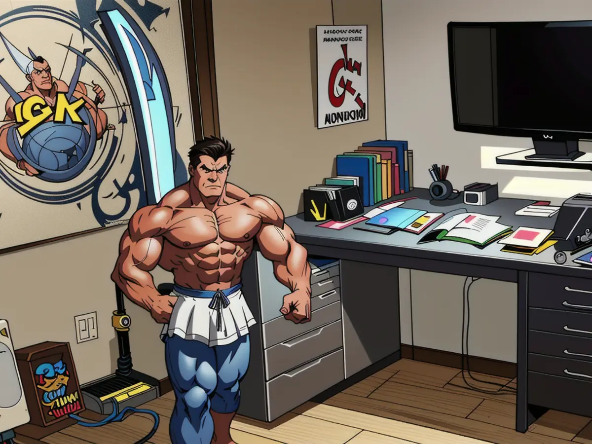 Evidence of Disguised Cords: Reviewer's Picture Reveals Office Space with Cables Hidden in Organizing Box Revision unveils the identical home office with cables cleverly concealed within the cable management compartment.