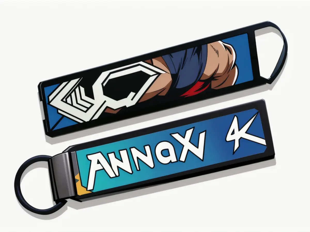 NarutoKeytag modeled after Kakashi character Kakashi, the character from Naruto, design replicated in keychain form