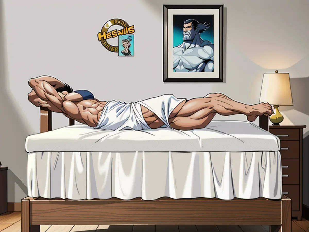 Mattress topper made of memory foam placed on a sleeping bed Bed's additional padding with memory foam mattress topper