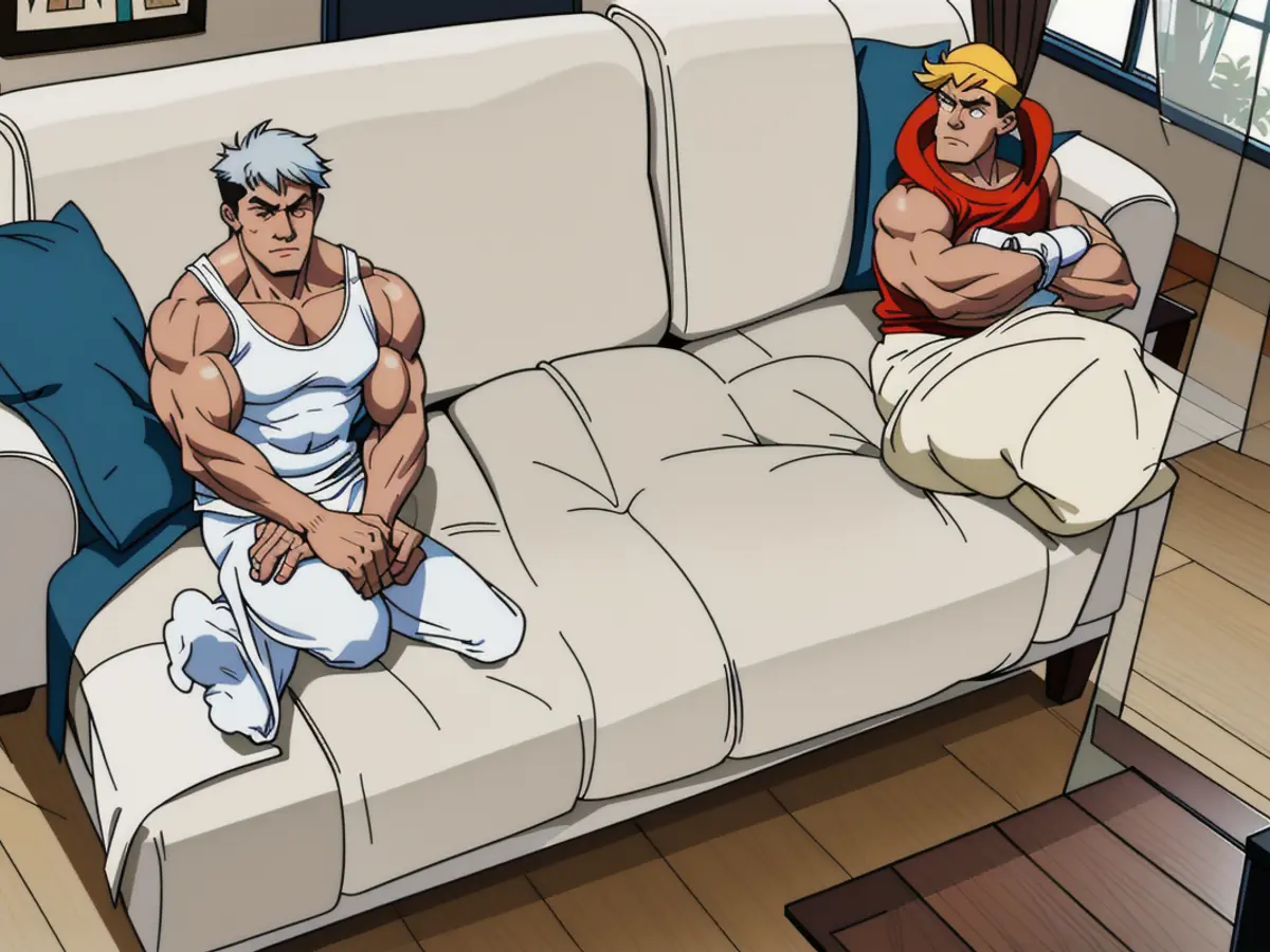 Photo of a dog comfortably seated on a plush-covered couch with nearby pillows, adjacent to a transparent coffee table. Image displays a dog lounging on a plush, white-covered couch with matching pillows, situated next to a transparent coffee table.