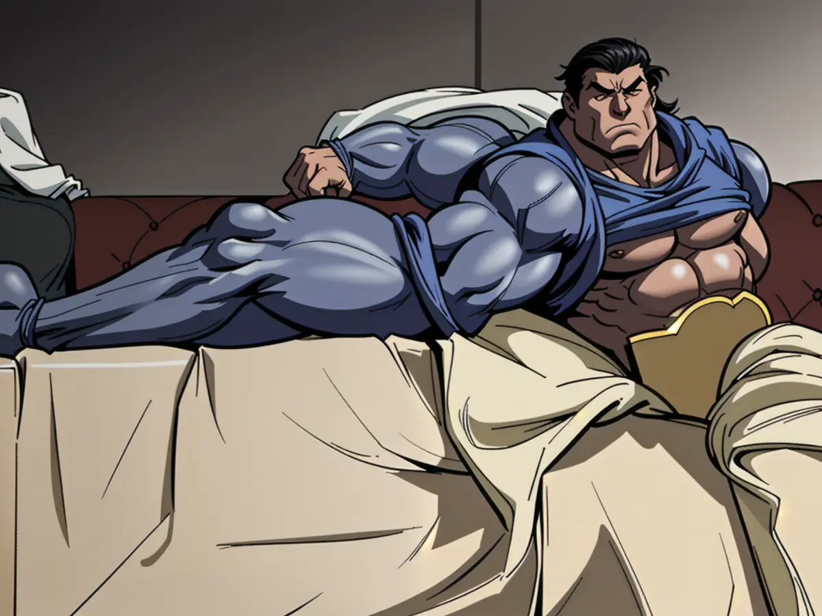 A plush beige coverlet resting on a dark leather couch Thick beige cushiony blanket adorns a black leather couch