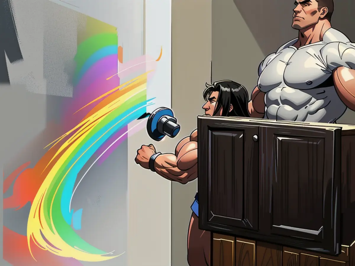 Wall showcases rainbow's glorious reflection Wall mirrors rainbow colors