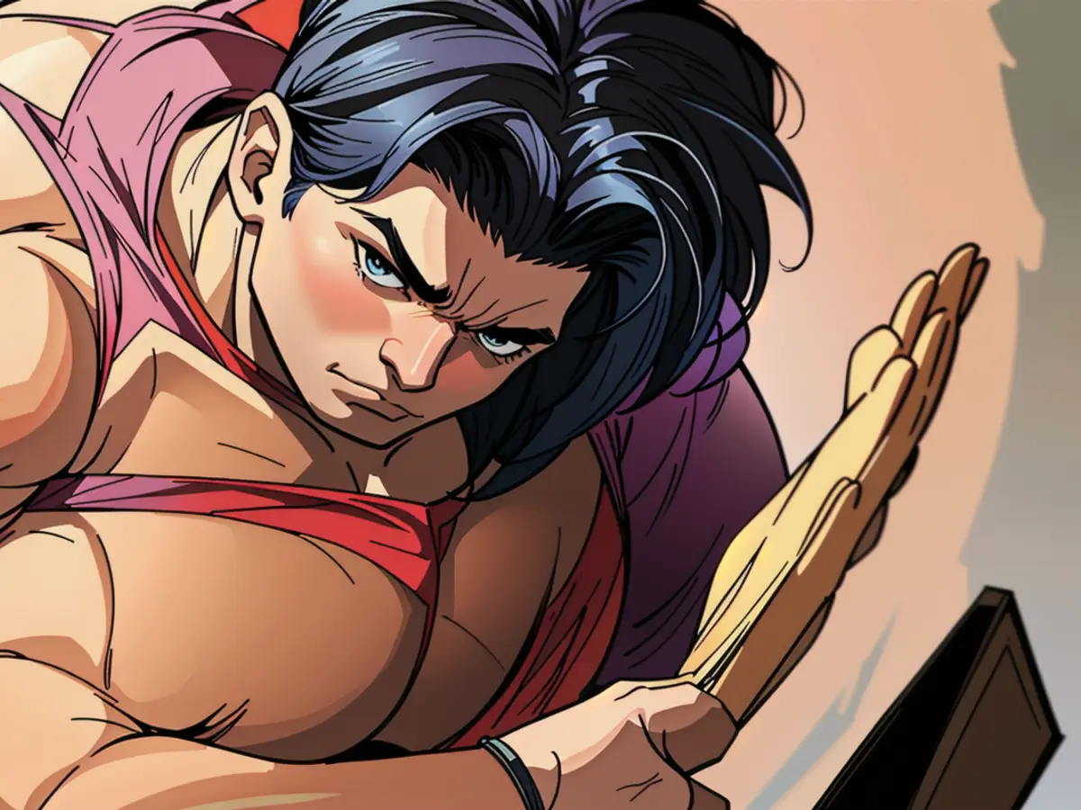 Image showcases individual with sleeked-back hair, flat on the surface Image of an individual with combed-back hair, flat on the surface