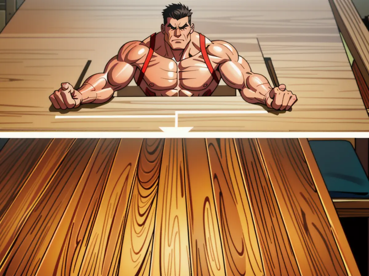 Table Transformation: Before-After Comparison of a Reviewer's Wooden Table, Showing Removed Scratches, Enhanced Hue, and Gleaming Surface Table transformation: Before and after use comparison of a reviewer's wooden table, featuring eradicated scratches and enhanced color and gloss
