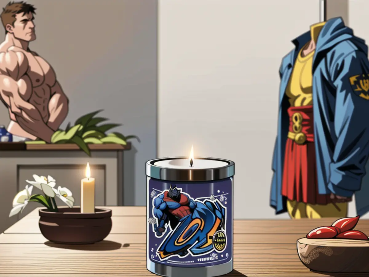 Tabletop flame flickering softly