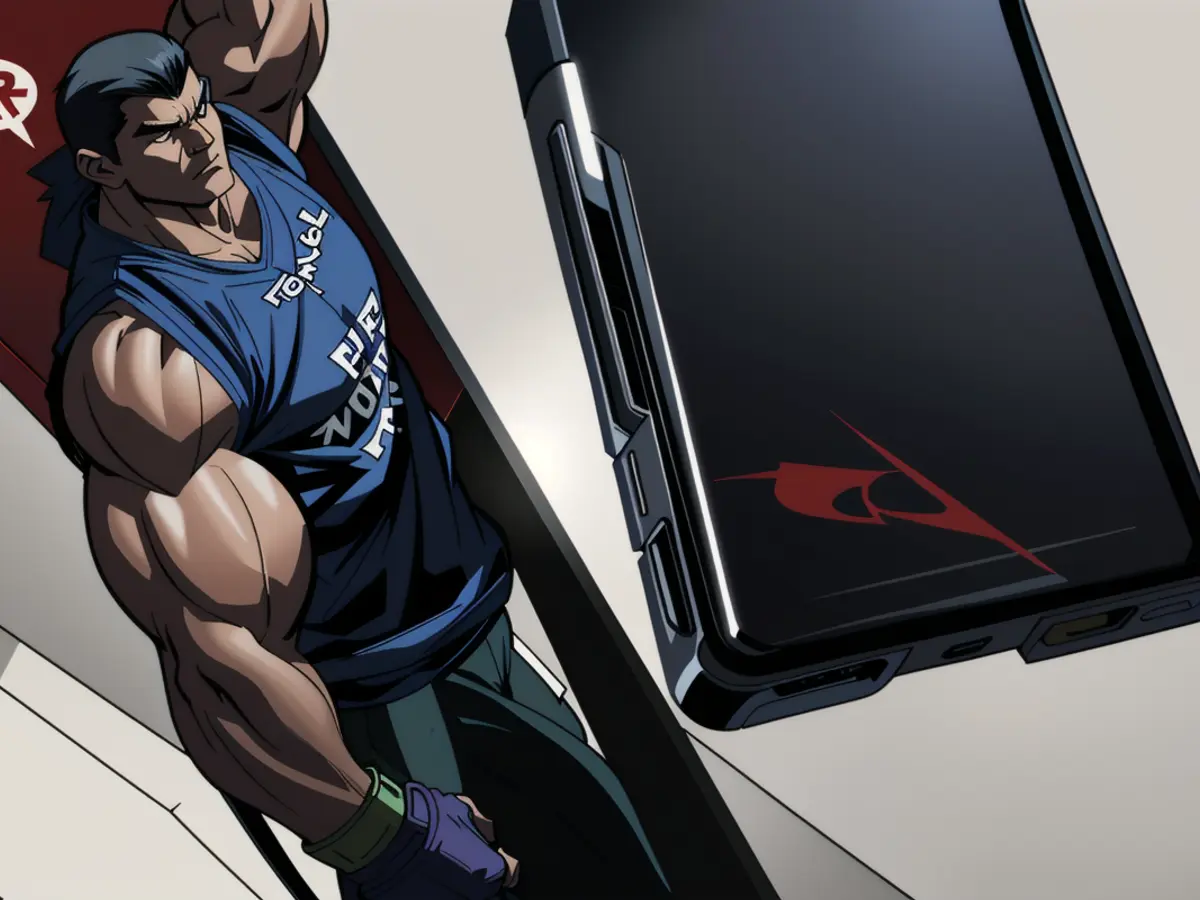Image Showcasing the Use of an External Battery for Smartphone Charging Image showing usage of an external battery to power a mobile device