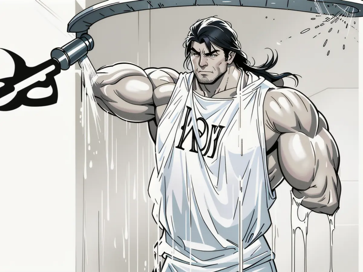 Rainfall-style water dispensing from a reimagined shower head design.