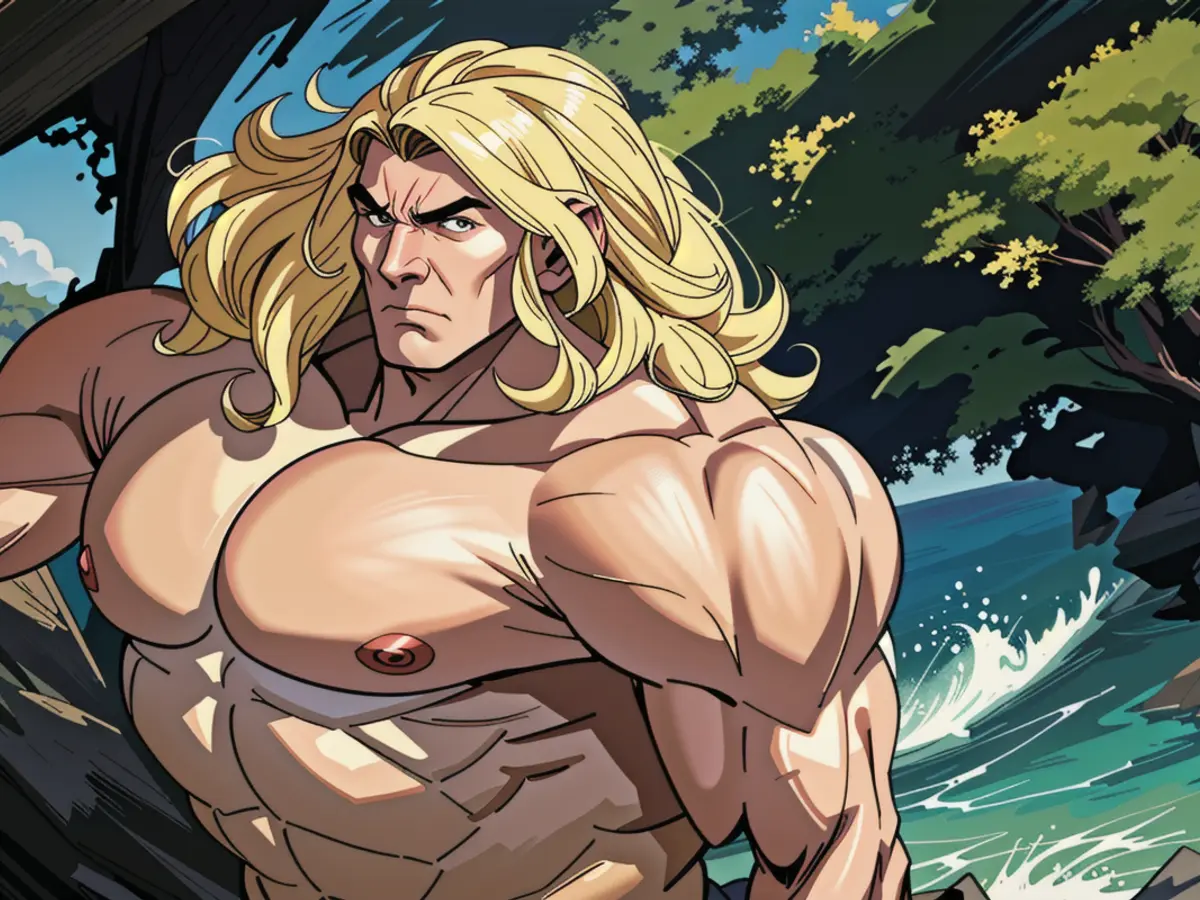 User demonstrates beach-style hair through use of this tool