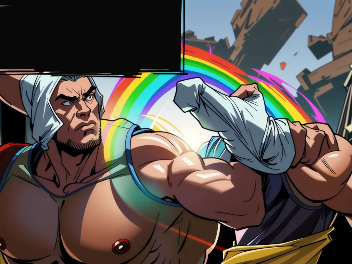 Vibrant, movie-generated hues depicted in a critique's image.