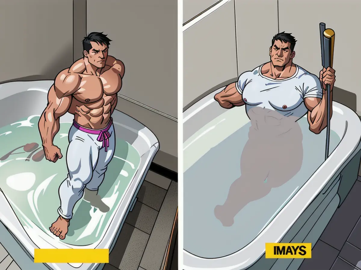 Bathtub transformation: Rusted and grubby tub becomes spotless with The Pink Stuff usage, as demonstrated by a reviewer. Prior to applying The Pink Stuff, a reviewer shares images displaying a grungy, rusted bathtub. Afterwards, the same bathtub is observed to be pristine and white, signifying the product's effectiveness.