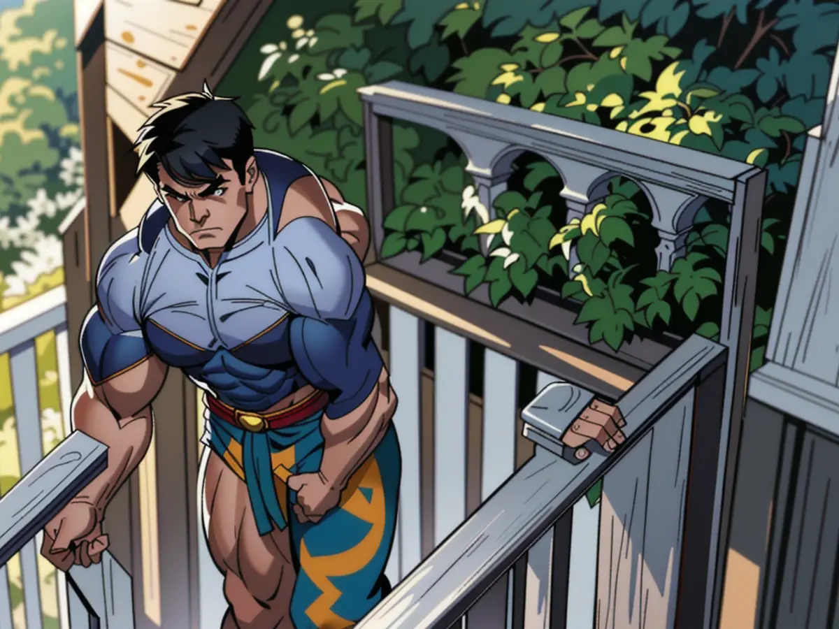 Image of reviewer's balcony, adorned with artificial ivy draped over the railing, intended to conceal the scenery beneath Deck photography featuring a fake ivy covering the railing, intentionally concealing the scene beneath it.