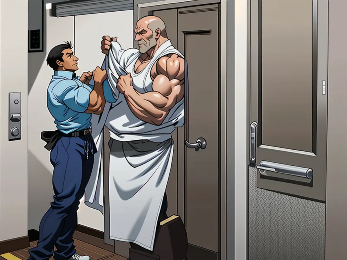 Individual gaining unauthorized access to a bathroom's hidden storage compartment Individual gaining unauthorized entry to private bathroom storage space
