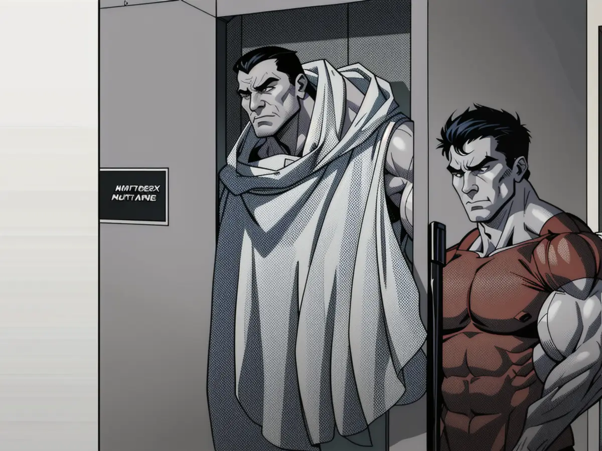 Towels rack inspected, counts six grey items hung. Six grey towels arranged on a reviewer's towel rack