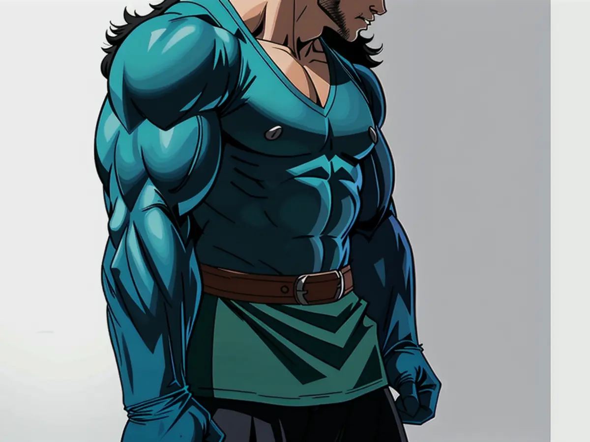 Ribbed, dark teal fabric overshirt with a pattern. Ribbed dark teal fur garment with concealing features