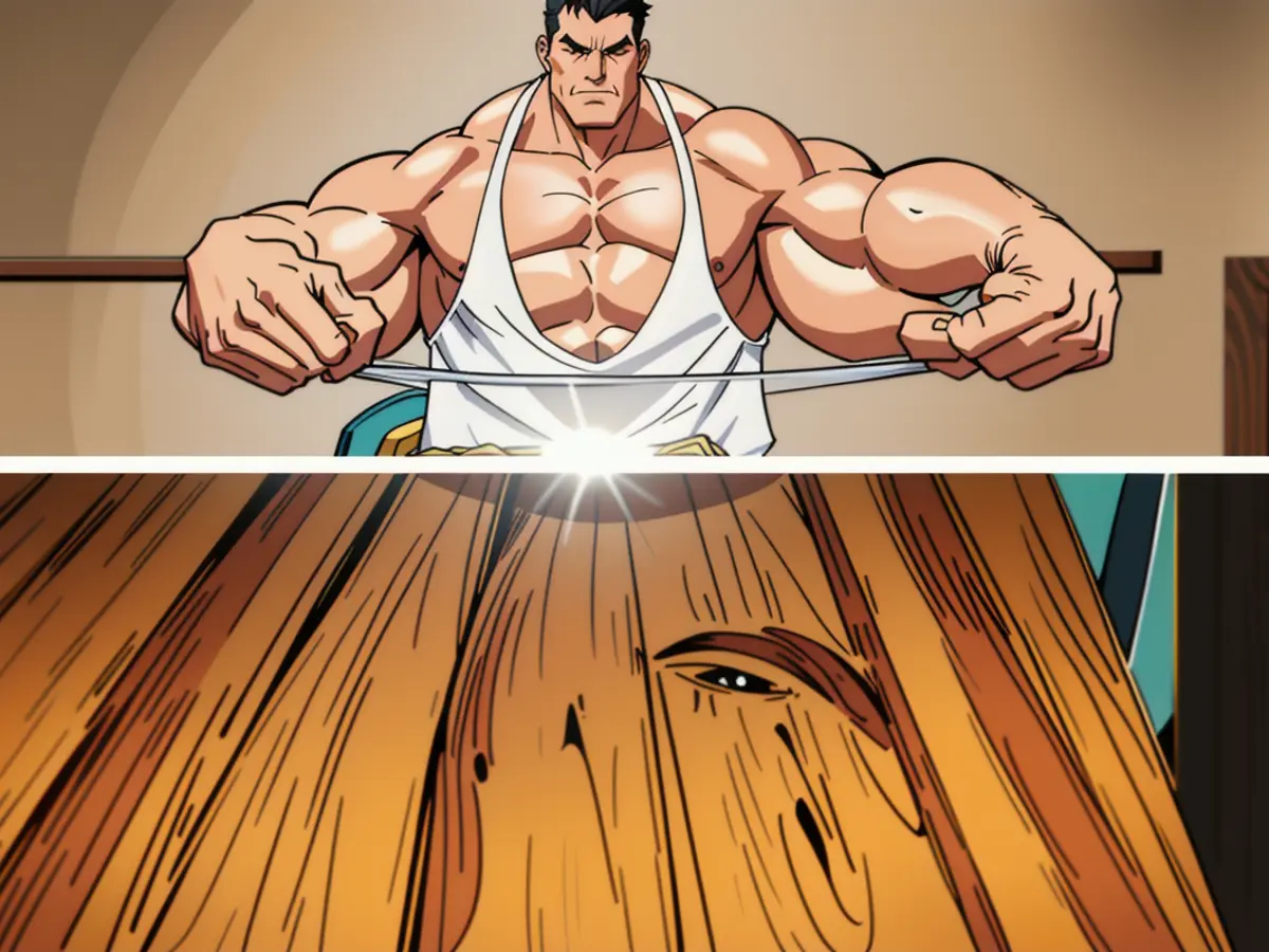 Table Transformation: Before-After Comparison of a Reviewer's Wooden Table, Showcasing Removed Scratches, Enhanced Color, and improved Shine