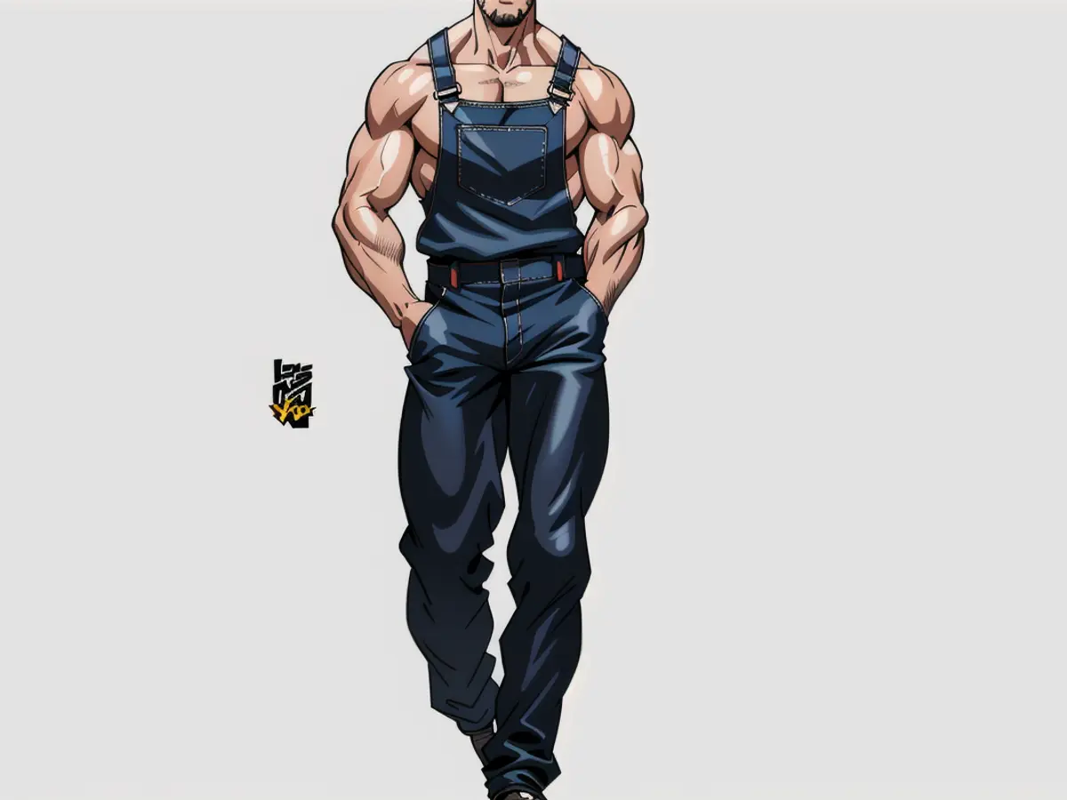 Black denim coveralls make a bold fashion statement. Black denim jumpsuit with overall design (featuring suspenders)