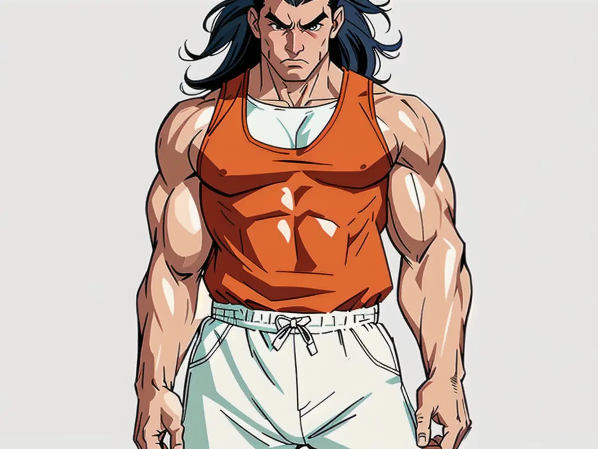 Individual sporting a tan tank top topwear. Person donned a tangerine-hued tank top top.