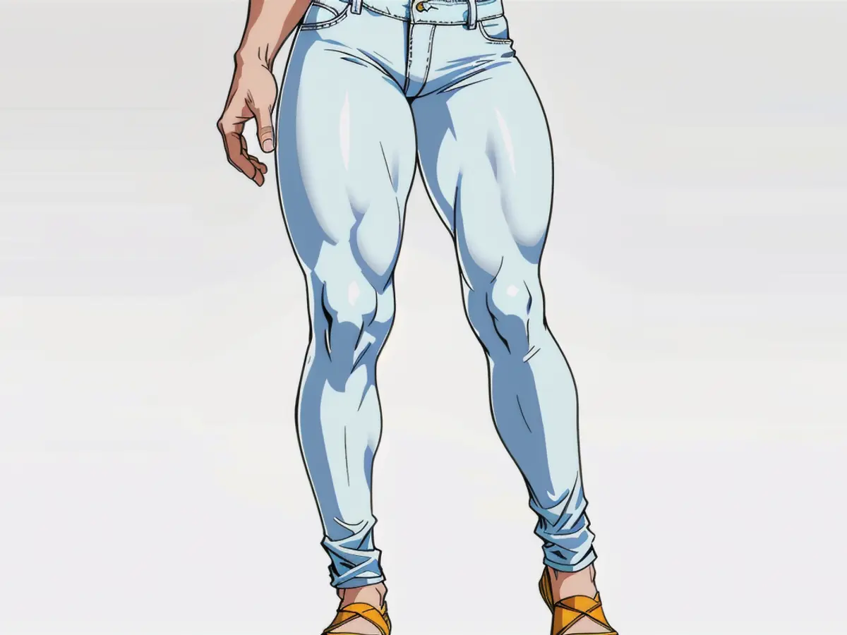 Snug, tailored trousers with a slim fit. Thin-legged denim trousers