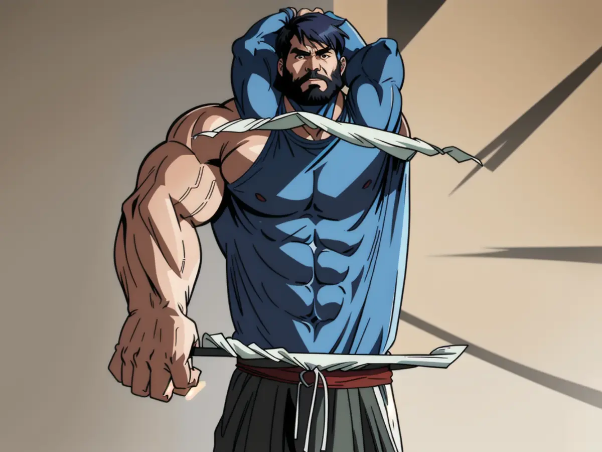 Following: identical limb, yet lacking the accumulated mass Following: same limb, yet devoid of all muscle and definition