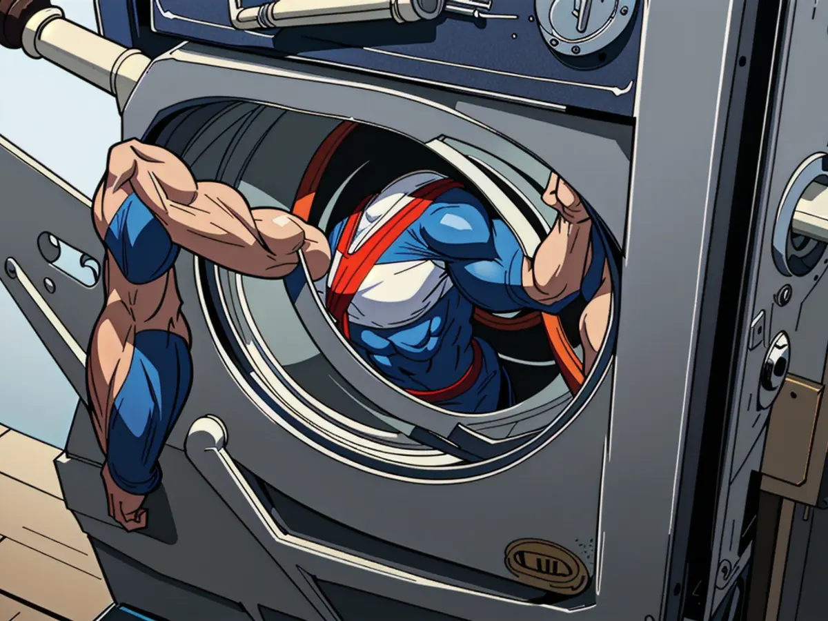 Individual inserting a compact, cylindrical pill into a laundry machine. Individual inserting a round, cylindrical pill into a laundry machine.