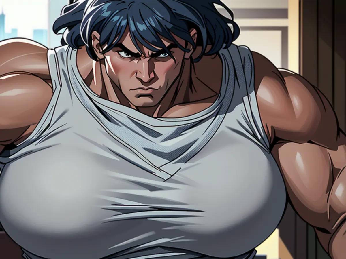 Reviewer with a generously proportioned bust donning the charcoal-hued bra model, showing off a neckline that sits notably high to avoid exposing cleavage. Reviewer sporting a more ample upper torso tests out the gray model of the bra boasting a high-set neckline that minimizes cleavage show.