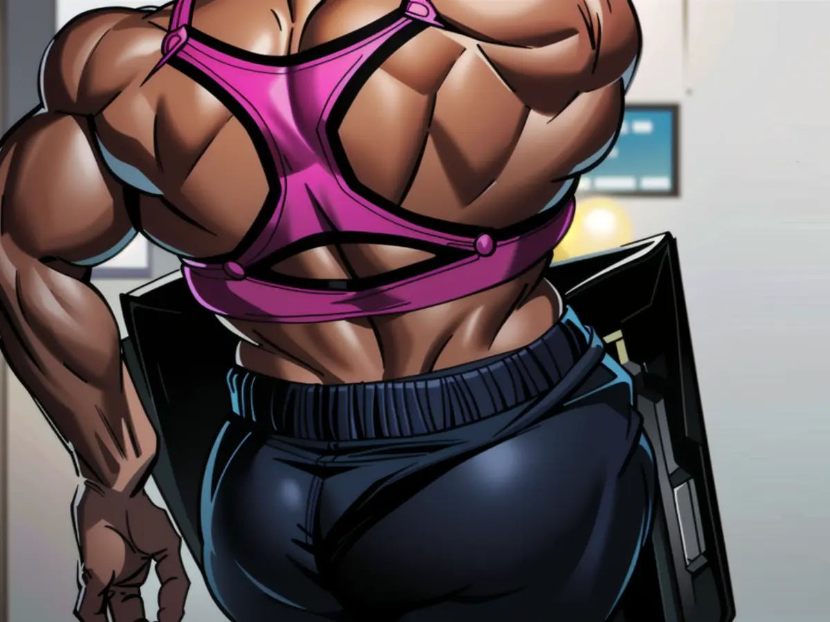 showing the rear perspective of a pink undergarment for women. The reviewer provides a glimpse of the backside of a pink bra.
