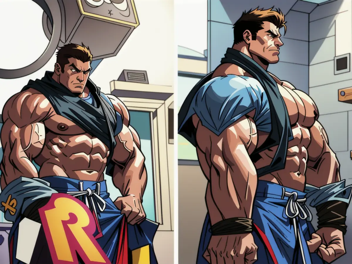 Reviewer displaying contrasting images demonstrating change after using a back brace Displaying transformed spine condition: Pre-treatment and post-back brace imagery presented by reviewer