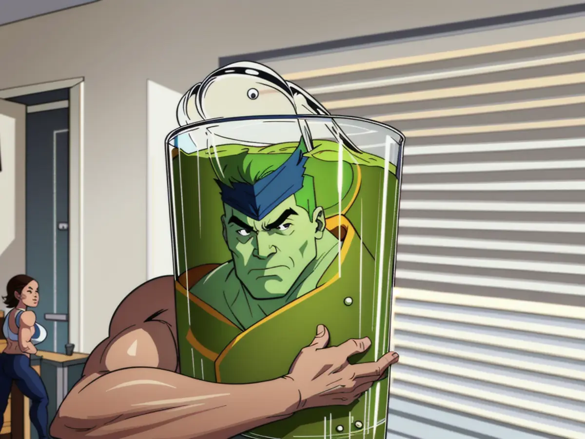 Drink Contained within Reviewer's Glass: A Smoothie