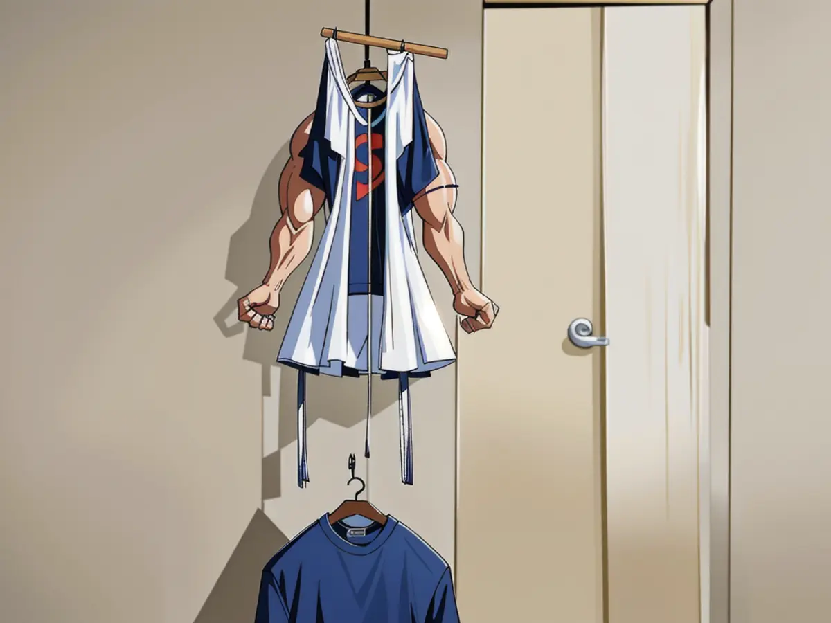 Ironing gear neatly arranged: Over-door organizer houses iron and ironing board in reviewer's image