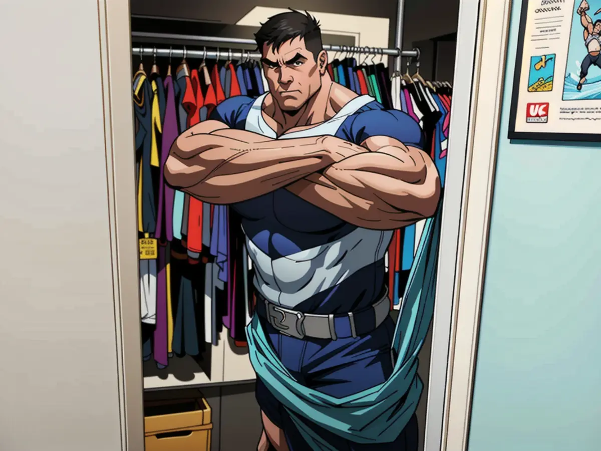 Image showcases a kid's wardrobe supplemented with an extra hanging bar