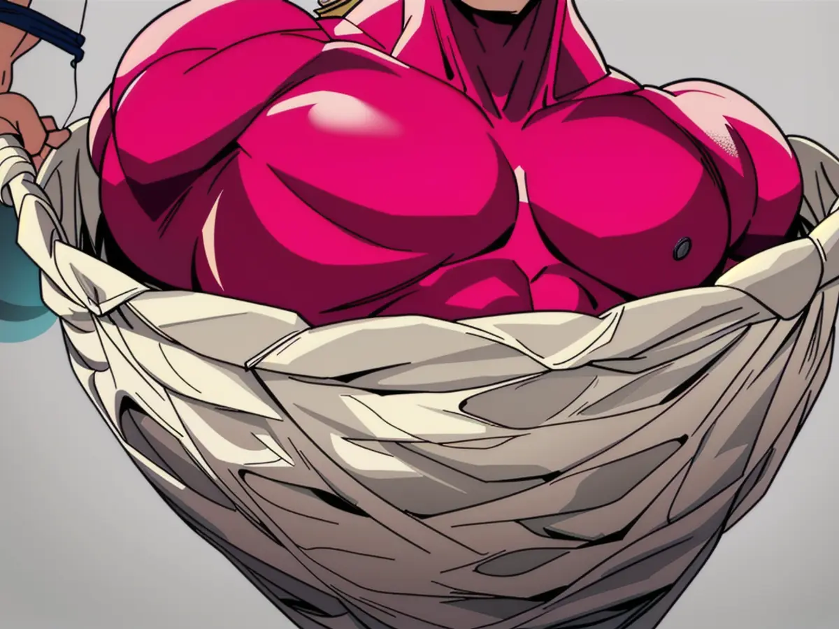 Image: Depiction of a pink blanket placed in a black and white woven basket.