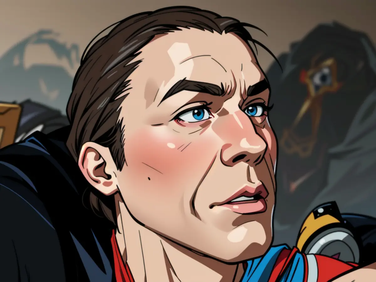 Reviewer's visage marked by red spots and swelling Redness and inflammation spotted on a critic's visage.
