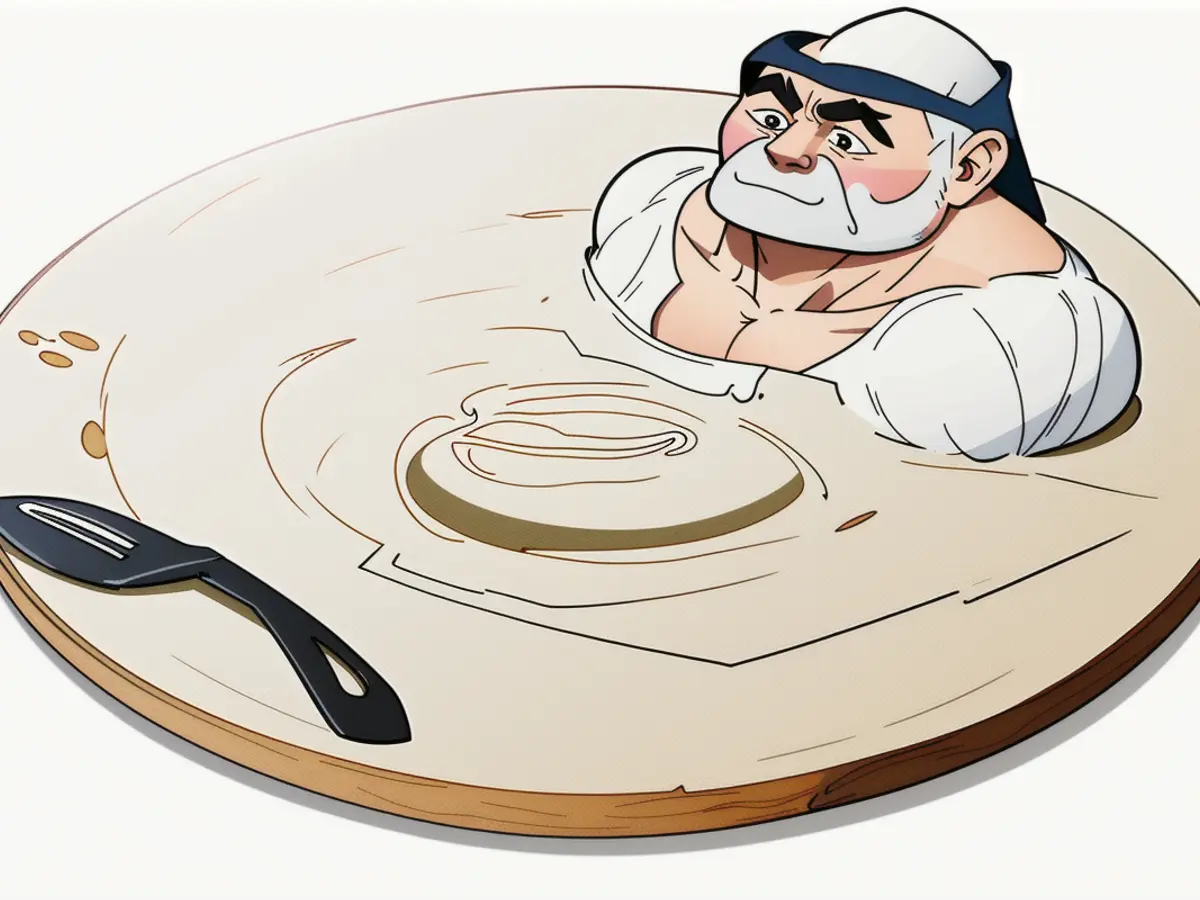Rustic wooden platter featuring two grip handles for serving purposes. Two-handled, distressed wooden serving tray for stylish food presentation