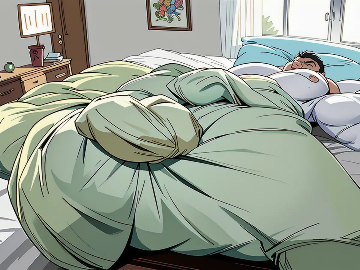 Cozy bedroom: Pillows and a light green bedspread are featured on a bed in the room. Bedroom scene showcases a soft light green comforter and assorted pillows on a bed.