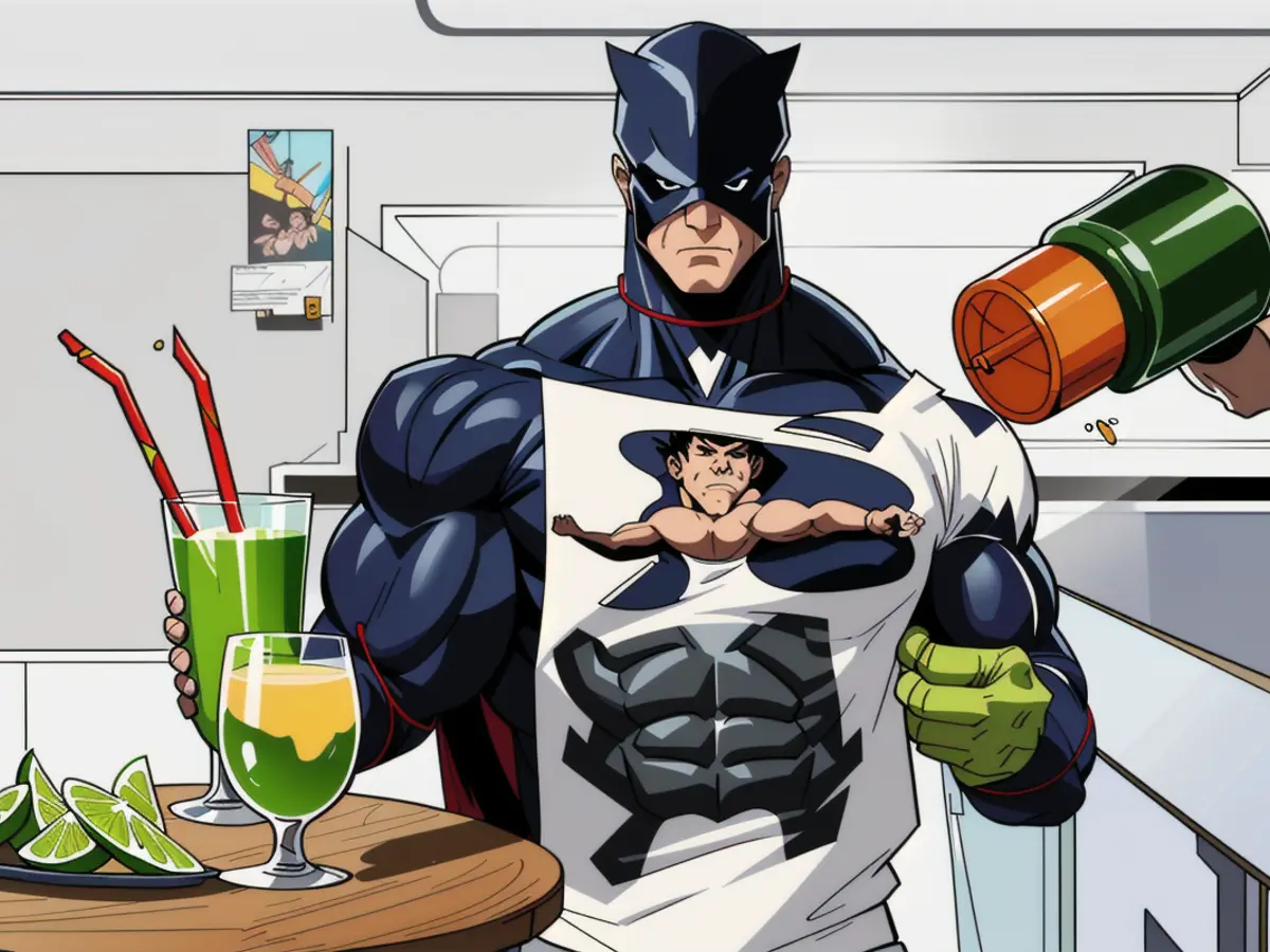 Picture of a sleek, modern black electronic juicer Picture showcasing a sleek, black electronic fruit juicer