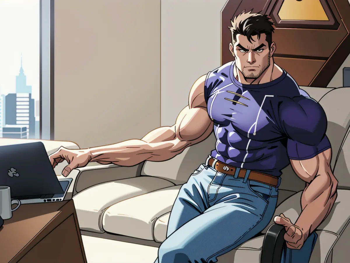 Person lounging on a couch, equipped with a laptop on their thighs, donning blue light protective eyewear. A person lounging on a couch, equipped with a laptop on their thighs, donning blue-light blocking eyewear.