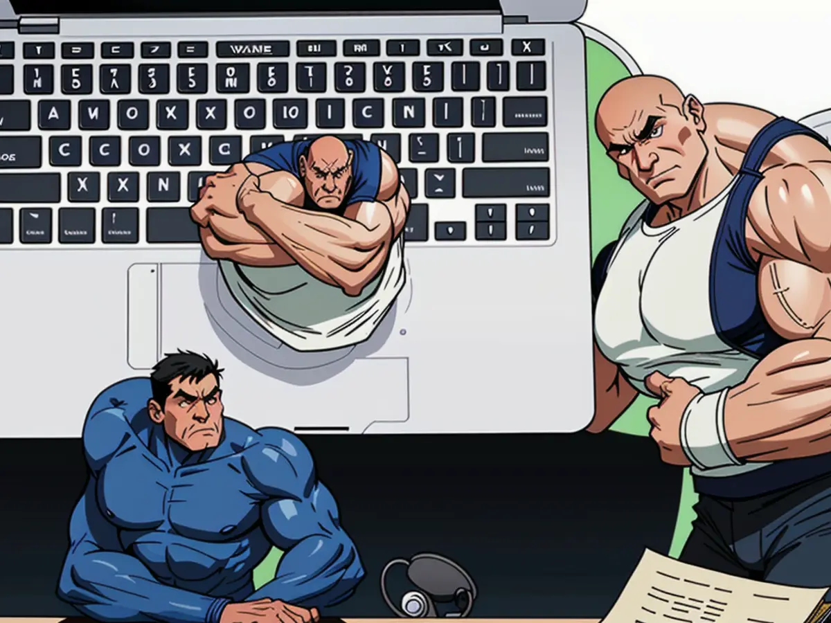 Individual expertly multitasking, simultaneously typing with a singled hand and manipulating a computer mouse, their wrists supported by ergonomic pads. Individual utilizing a single hand for typing and a mouse with the other, their wrists supported by wrist pads.