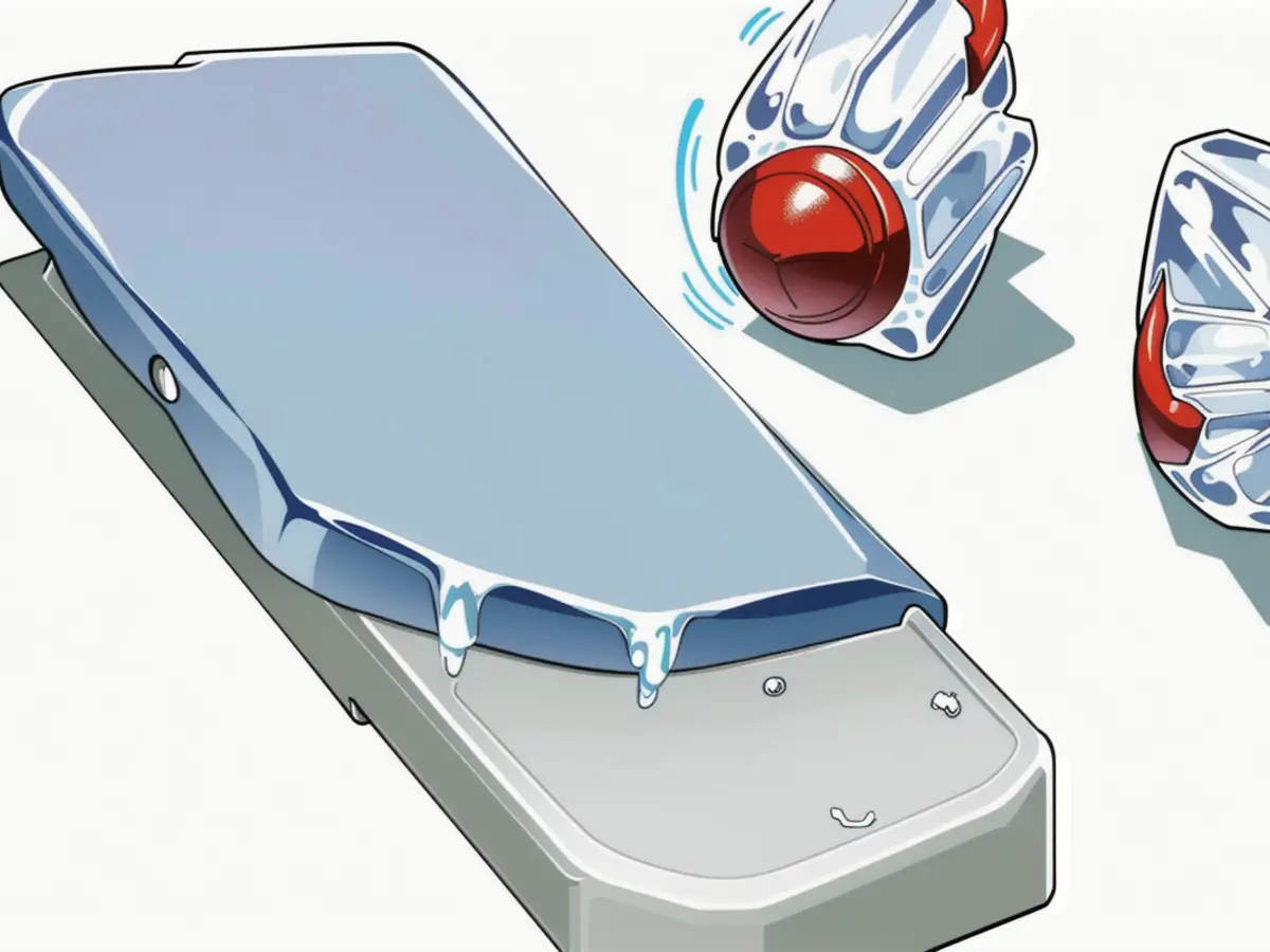 Ice cubes molding compartment Moldable ice cubes container.