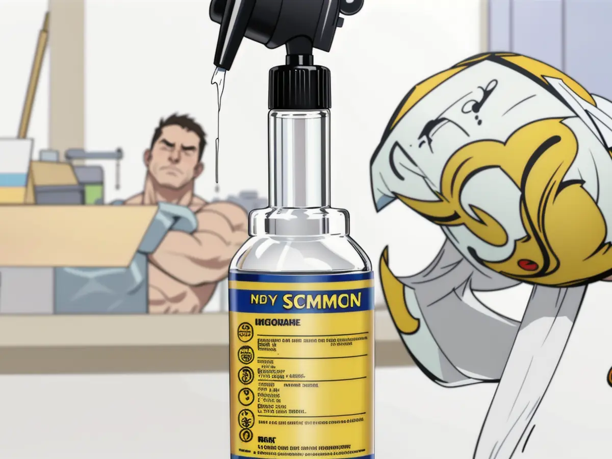 Counter with a liquid dispenser positioned.